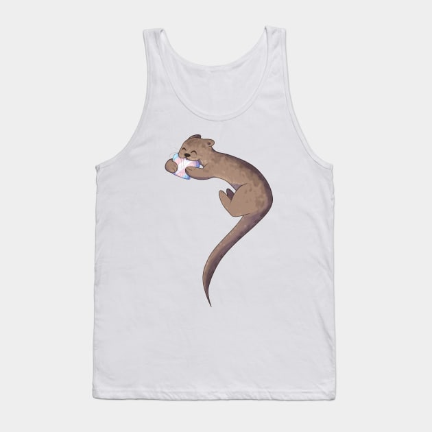 Transgender Pride Otter Tank Top by celestialuka